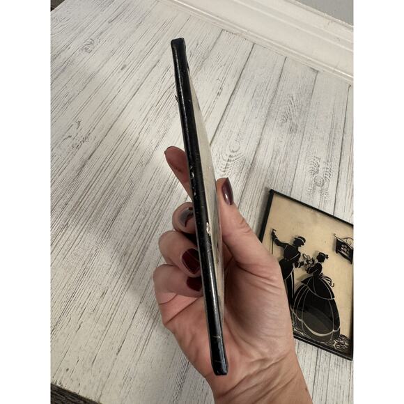 Vintage Pair of Victorian Convex Reverse Painted Bubble Glass Framed Silhouettes - Picture 12 of 14